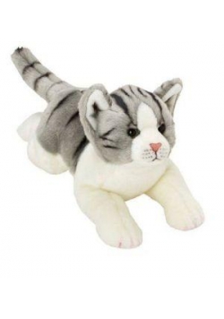 Szaro - Biały Pręgowany Kot 35 cm SUKI