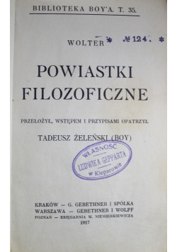 Pierwiastki filozoficzne 1917 r.