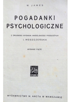 Pogadanki Psychologiczne, 1927 r.