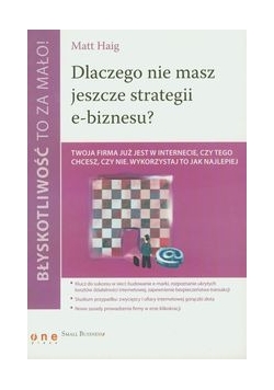 Dlaczego nie masz jeszcze strategii e-biznesu?