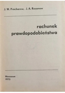 Rachunek prawdopodobieństwa