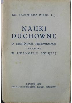 Nauki duchowe 1932 r