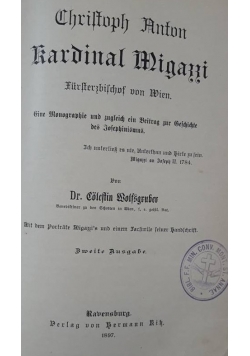 Christoph Anton Cardinal Migazzi , 1897 r.