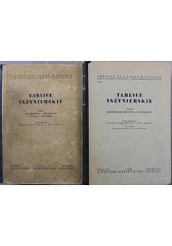 Tablice inżynierskie tom 1 i 2