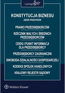 Konstytucja biznesu Zbiór przepisów