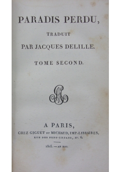Paradis perdu, 1805 r.