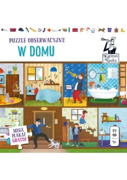 Kapitan Nauka Puzzle obserwacyjne W domu 4+ 54 elementy + plakat XXL