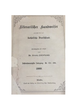 Literarischer Sandmeister, 1889