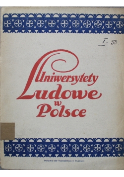 Uniwersytety ludowe w Polsce 1927 r