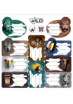 Naklejki na zeszyty Wild 25 sztuk