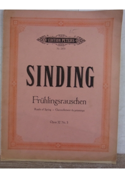 Frühlingsrauschen, Op. 32 No. 3, (nuty), 1930 r.