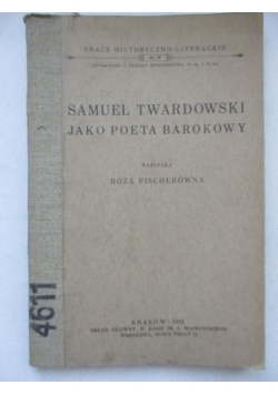 Samuel Twardowski jako poeta barokowy, 1931r.