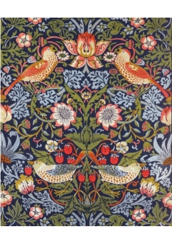 Karnet 17x14cm z kopertą Strawberry Thief furnishing textile