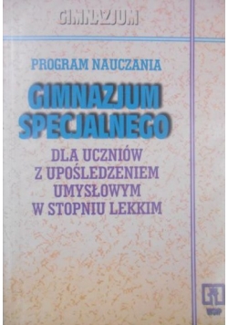 Program nauczania gimnazjum specjalnego