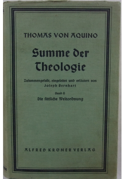 Summe der Theologie, 1941r.