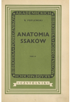 Anatomia Ssaków 1948 r.  tom IV