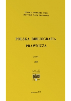 Polska Bibliografia Prawnicza Zeszyt L