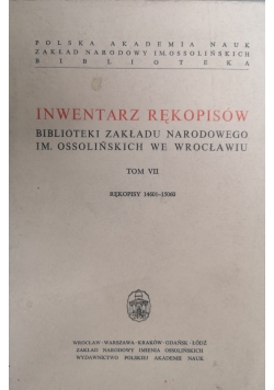 Inwentarz rękopisów tom VII