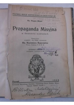 Propaganda Misyjna, 1929 r.