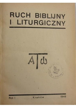 Ruch Biblijny i Liturgiczny, Rok I, 1948r.