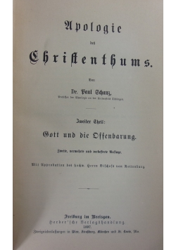 Apologie des Christenthums. 1897 r.