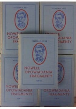 Nowele Opowiadania Fragmenty Tom I-V,1950r.