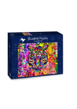 Puzzle 1000 Kolorowy tygrys