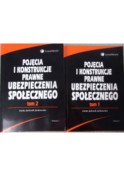 Pojęcie i konstrukcje prawne ubezpieczenia społecznego, tom I-II + autograf