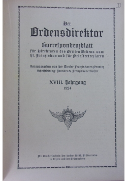 Der Ordensdirektor, 1924r.