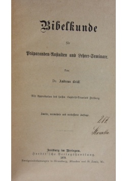 Bibelkunde,1879r.