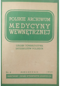 Polskie Archiwum Medycyny wewnętrznej Nr 8