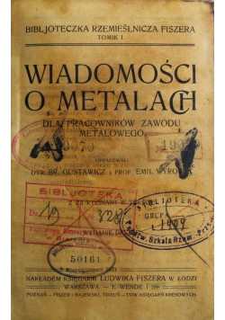 Wiadomości o Metalach 1921 r