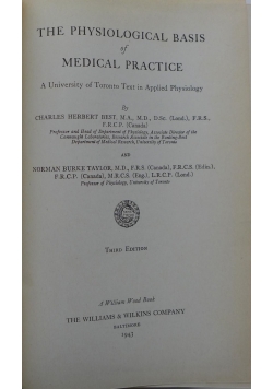 The physiological Basis of Medical Practice, 1950r.