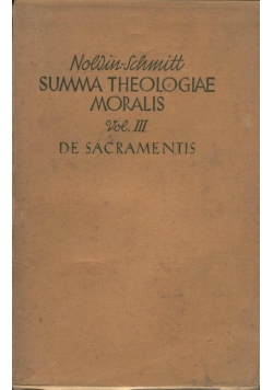 Summa Theologiae Moralis, Tom III,  1941 r.