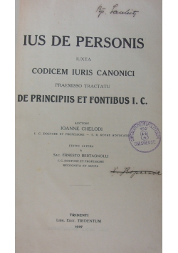 Iud de Personis, 1927r.