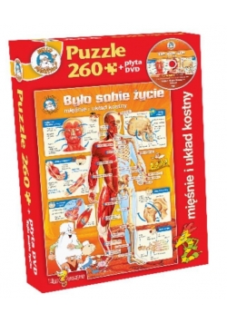 Było sobie życie-Mięśnie i układ kostny puzzle+DVD,Nowa