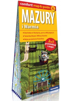 Mazury i Warmia laminowany map&guide XL 2w1: przewodnik i mapa