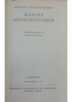 Knaurs Konzertfuhrer