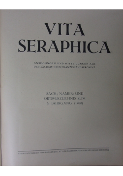 Vita Seraphica 9-10 Jahrgang,  1928 r.