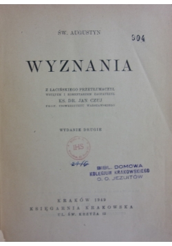 Wyznania, 1949 r.