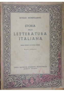 Storia della letteratura Italiana, 1937 r.