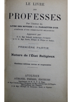 Le Livre des Professes 1880 r.