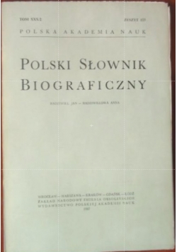 Polski Słownik Biograficzny Tom XXX/2 Zeszyt 125