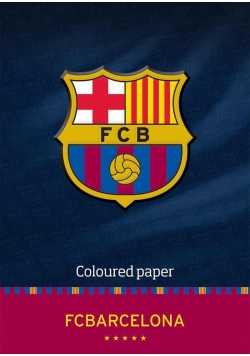 Papier kolorowy w teczce A4 FC Barcelona