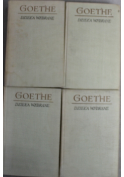 Goethe Dzieła wybrane 4x Tomy