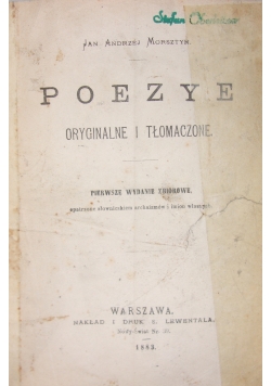 Poezye orginalne i tłomaczone, 1883 r.