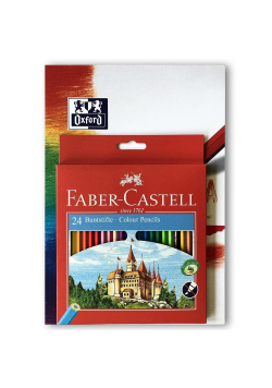 Kredki Zamek 24 kolory FABER CASTELL+ blok GRATIS