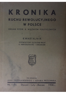 Kronika ruchu rewolucyjnego w Polsce , 1936r.