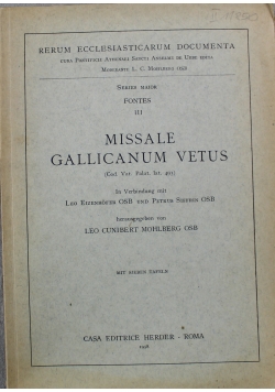 Missale gallicanum vetus