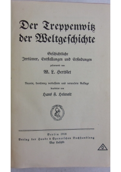 Der Treppenwik der Weltgefichte, 1918 r.